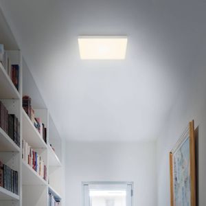 Briloner LED plafondlamp Flame, 3000K, 28,7x28,7cm, zilver