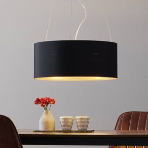 EGLO Maserlo Hanglamp - 3 lichts - E27 - Ø 53 cm - Stof - Zwart, Goud