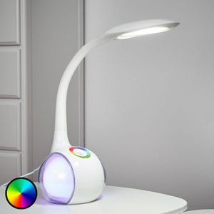 Globo Flexibele LED-tafellamp Paula, wit
