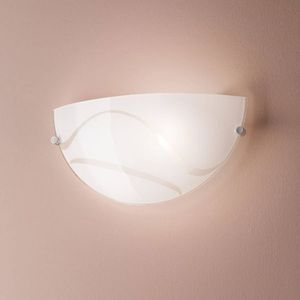 Fabas Luce Wandlamp Magma, wit, van glas