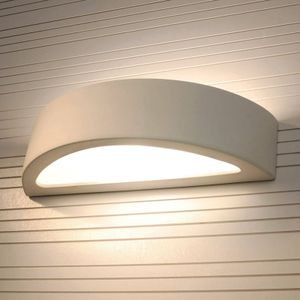 SOLLUX LIGHTING Wandlamp Bow up/down van keramiek wit breedte 38cm