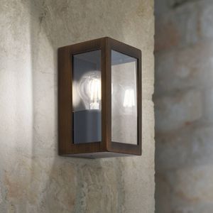 ORION Buitenwandlamp LUMINA, roestzwart, roestvrij staal, glas, IP44