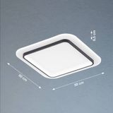 FISCHER & HONSEL LED plafondlamp Blithe, 50x50cm vierkant