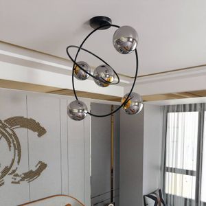 Euluna Plafondlamp Ascella, verticaal, 5-lamps, grafiet