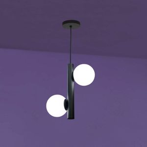 Marchetti Tin-Tin hanglamp, 2-lamps, zwart