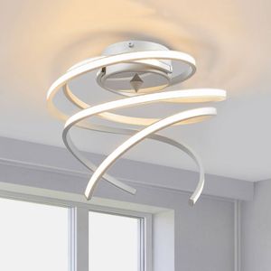Domiluce LED plafondlamp Lungo aluminium, hoogte 25 cm