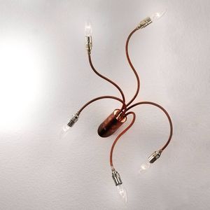 ORION Plafondlamp BRAZONA, 5-lamps, koper look