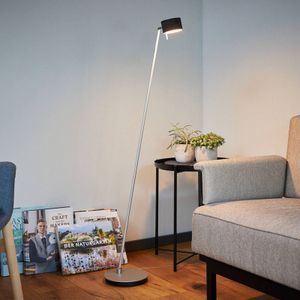 Domus LED vloerlamp CAI, dimbaar, grafiet/off-white