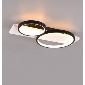 Trio Lighting LED plafondlamp Medera, 2-lamps, zwart