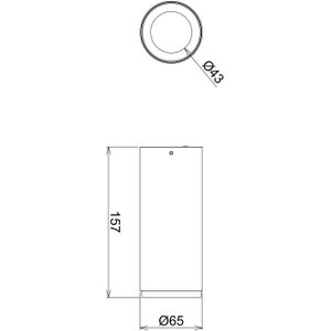 Deko-Light LED opbouwdownlight Lucea 10 W zwart