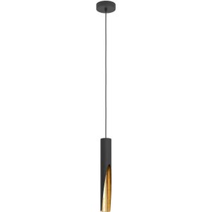 EGLO LED hanglamp Barbotto in zwart/goud, 1-lamp