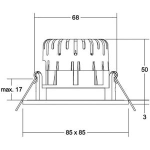 BRUMBERG LED spot BB21 IP65 aan/uit aansluitdoos mat nikkel