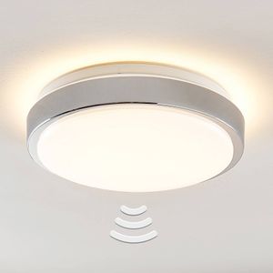 Lindby Camille LED-sensor plafondlamp Ø33cm chroom
