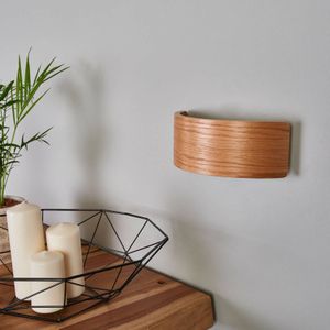 Lindby LED wandlamp Rafailia, 23 cm, hout