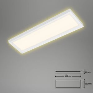Briloner Leuchten - LED-plafondlamp, plafondlamp incl. backlight-effect, 22 Watt, 3.000 lumen, 3.000 Kelvin, wit