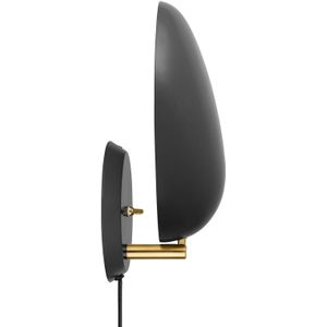 GUBI Cobra design-wandlamp zwart met stekker