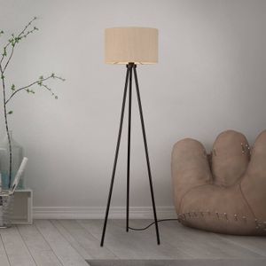JUST LIGHT. GmbH JUST LIGHT. Vloerlamp Green Duro, textiel, driepoot, beige