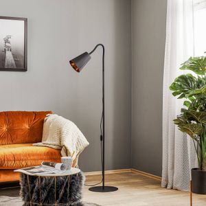 TK Lighting Wire vloerlamp, zwart/goud