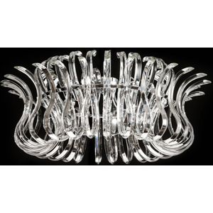 Metallux Glas-plafondlamp Wave met 65 cm doorsnede