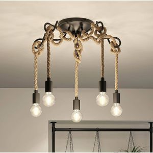 Lucande Ropina plafondlamp, 5-lamps