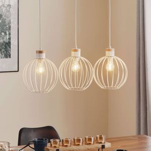 EMIBIG LIGHTING Hanglamp Barbado, 3-lamps in wit