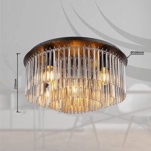 Globo Gorley plafondlamp met glazen pendel, Ø 50 cm