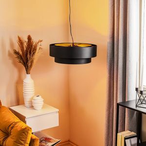 Argon Hanglamp Fredik, Ø 45 cm, zwart/goud