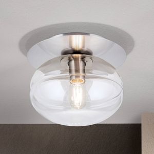 ORION Plafondlamp Richard, metaal chroom, glas helder