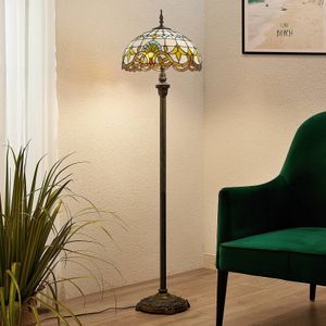 Lindby Audrey vloerlamp in Tiffany-stijl