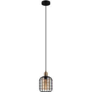 EGLO Hanglamp Chisle, zwart/amber, 1-lamp
