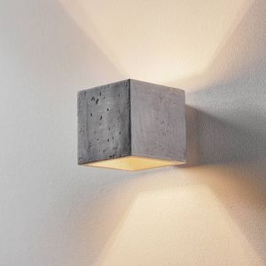SOLLUX LIGHTING Ara wandlamp als betonnen kubus