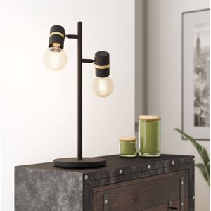 EGLO Lurone tafellamp, zwart, 2-lamps