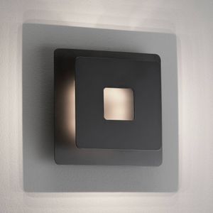 FISCHER & HONSEL LED wandlamp Hennes, 18x18cm, zwart