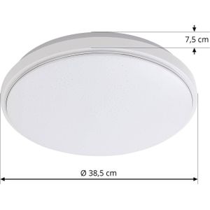 Lindby LED plafondlamp Glamo, chroom/wit, kunststof, IP44
