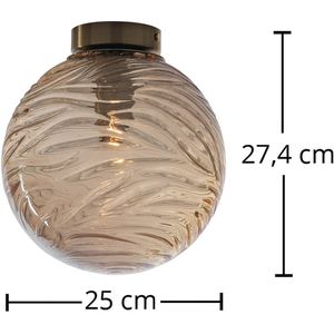 Eco-Light Plafondlamp Nereide, glas brons