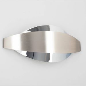 Lindby - wandlamp - 2 lichts - metaal - H: 13 cm - G9 - mat nikkel, chroom