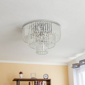 Nowodvorski Lighting Cristal plafondlamp, transparant/zilver, Ø 56cm