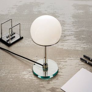 TECNOLUMEN Van glas vervaardigde Wagenfeld-tafellamp