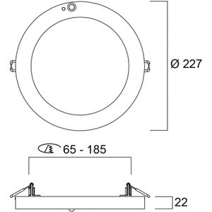 Sylvania Start 5in1 LED downlight in-/opbouw PIR