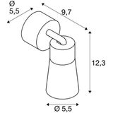 Plafondlamp Puri 2.0 Cone - Zwart - Aluminium - Dimbaar