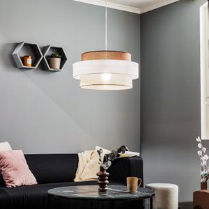 Duolla Hanglamp Space, wit/beige/bruin