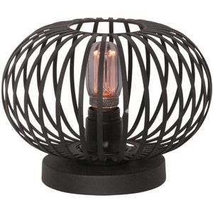 Freelight Aglio tafellamp, Ø 25 cm, zwart, metaal