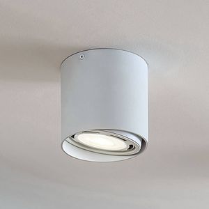 Arcchio plafondspot Mabel, Ø 13 cm, wit, metaal, GU10 Mabel Arcchio, dimbaar, wit / opaal, Keuken, Aluminium, Modern, buitenspot