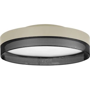 HELL LED plafondlamp Mesh, Ø 45 cm, zand/zwart