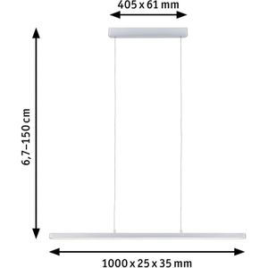 Paulmann Lento LED hanglamp ZigBee CCT dim chroom