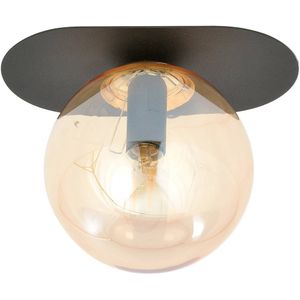 EMIBIG LIGHTING Plafondlamp Plaza, zwart/amber, 1-lamp