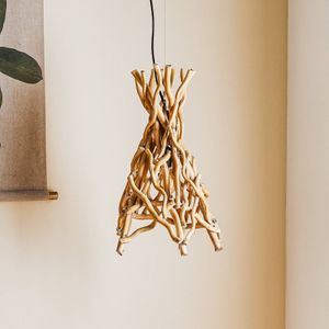 ONLI Agar hanglamp met houten kap