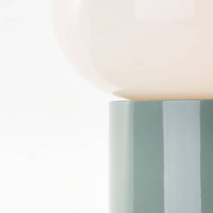 Brilliant Tafellamp Daeny met glazen kap, groen