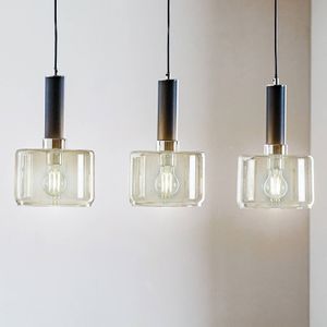 Jupiter Hanglamp Viva, rook/zwart/chroom, 3-lamps