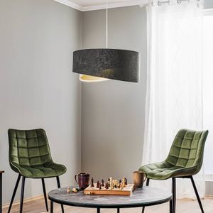 Maco Design Vivien hanglamp driekleur donkergrijs/wit/goud